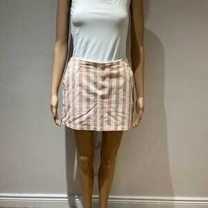 Forever 21 White and Pink Mini Pencil Skirt